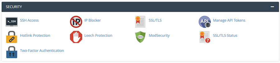 Security Management Tools In Cpanel