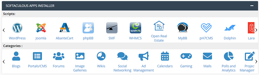 Softaculous Apps Installer Tool In Cpanel